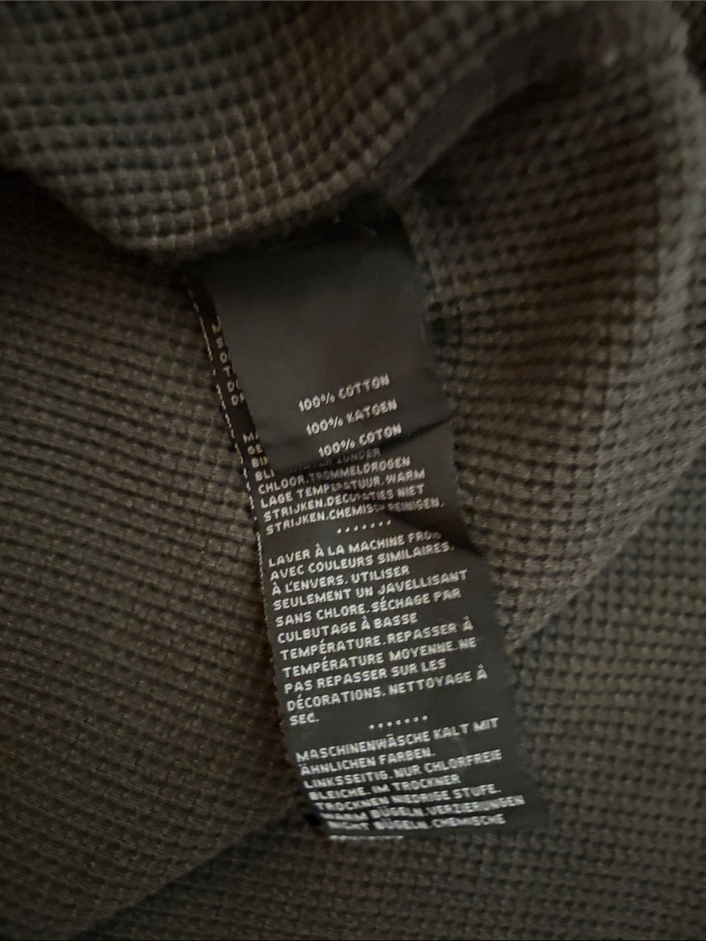 Harley-Davidson • Men’s Washed Waffle Knit Slim Fit Henley Gray - Picture 3 of 4